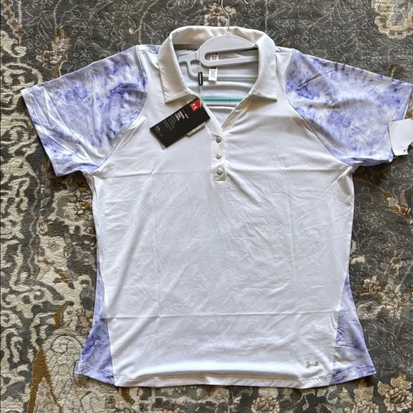 White and Purple Polo Shirt - Picture 1 of 16